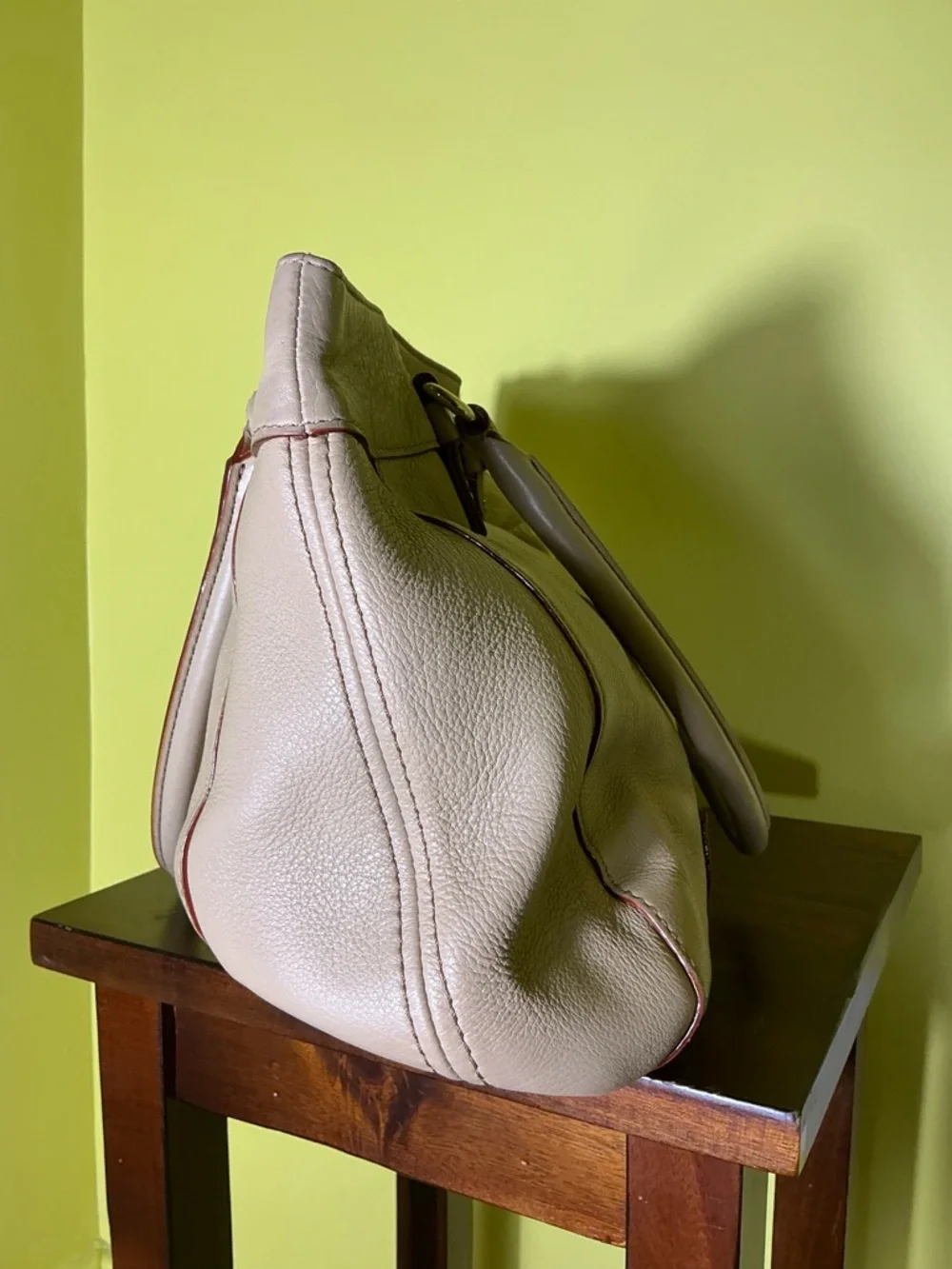 kate spade Cream Leather Shoulder Bag